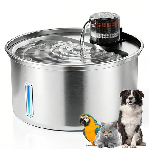 Electric Stainless Steel Water Bowl β Dirt-Resistant & Whisper-Quiet