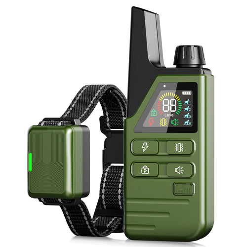Smart Reflective Dog Training Collar with Color Screen & 3-Channel Control