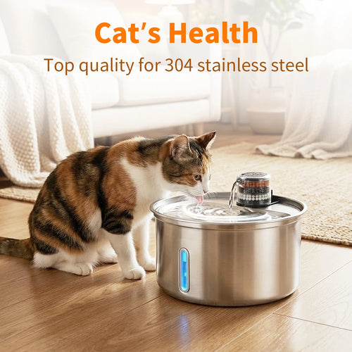Electric Stainless Steel Water Bowl β Dirt-Resistant & Whisper-Quiet