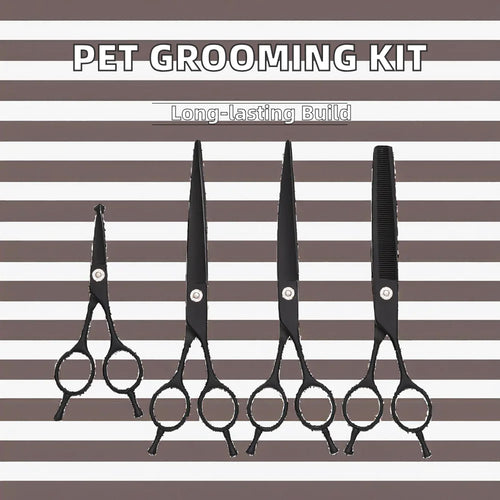 8-Piece Stainless Steel Pet Grooming Scissors Set