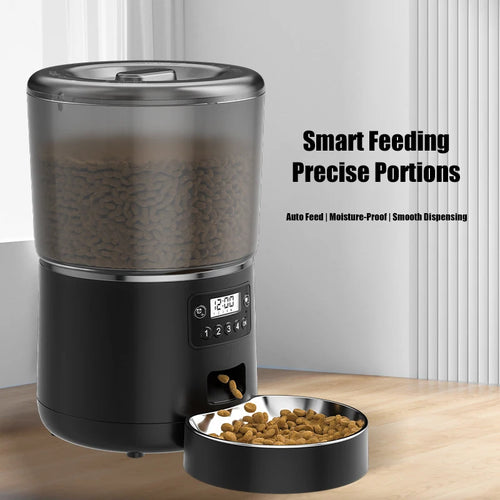 Smart Automatic Pet Feeder β Waterproof Stainless Steel Food Dispenser