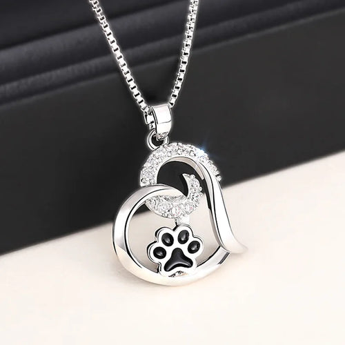 Pet Memorial & Keepsake Paw Print Pendant Necklace for Everyday Wear