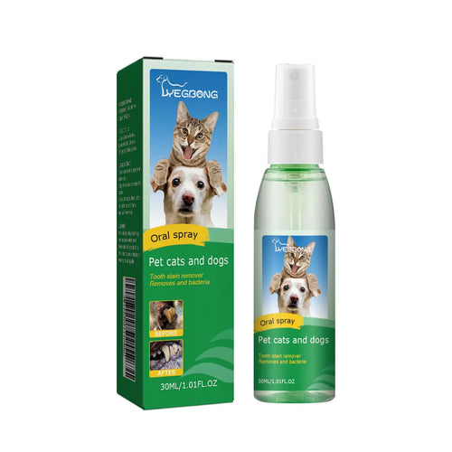 FreshPawsβ’ Pet Tooth Deodorizer & Breath Freshening Mouth Spray.