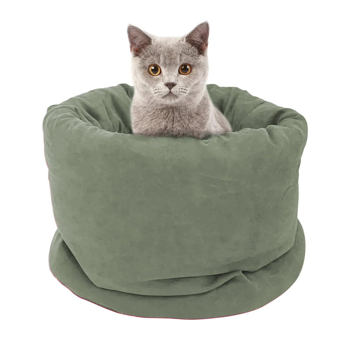 GOOPAWS Multi-Functional Self-Warming Indoor Cat Cave Bed