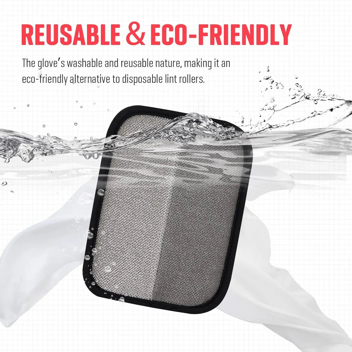 Compact Reusable Pet Hair Remover Glove – Rinse & Reuse Fur Eraser