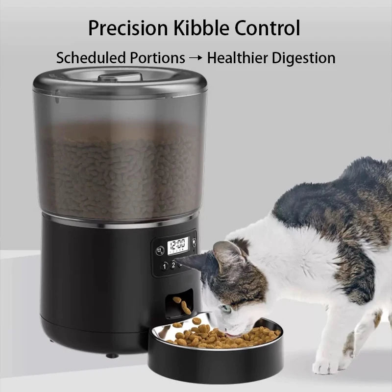 Smart Automatic Pet Feeder – Waterproof Stainless Steel Food Dispenser