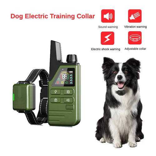 Smart Reflective Dog Training Collar with Color Screen & 3-Channel Control