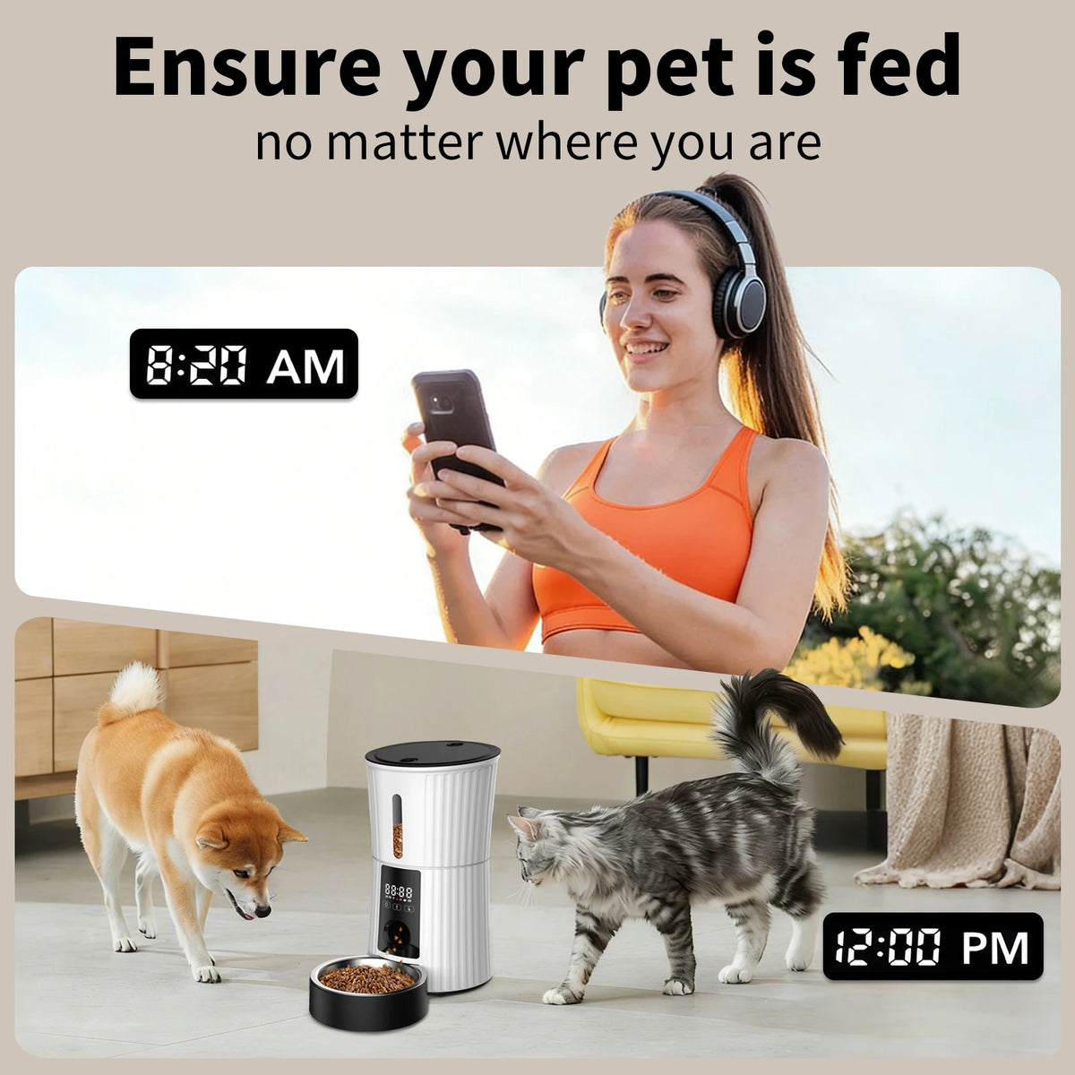 SmartPort Pet Feeder with LCD Display