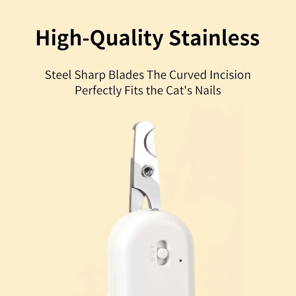 SafeTrim 2-in-1 Rechargeable Pet Nail Clipper with Bright LED Light
