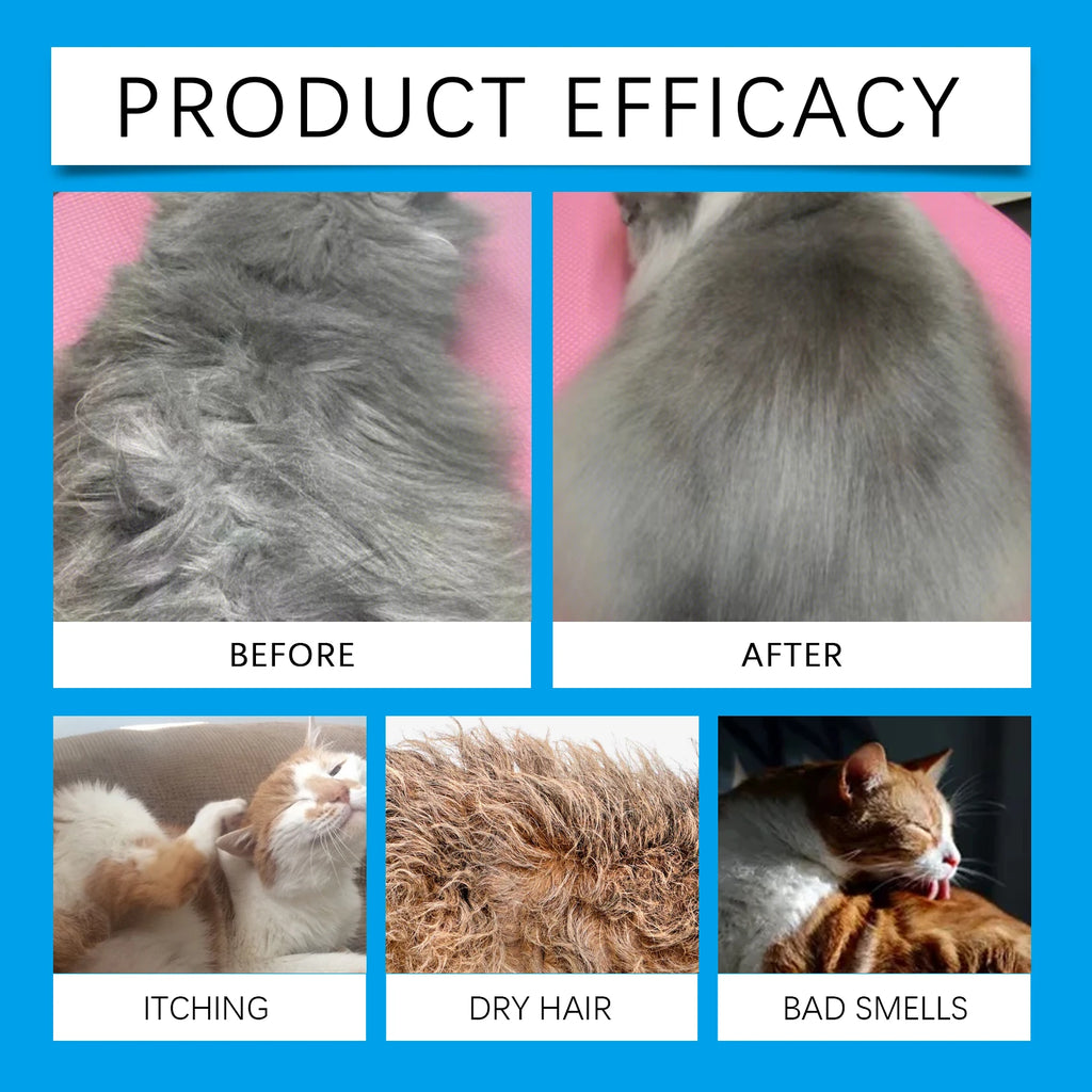 2-in-1 Pet Dry Foam Shampoo & Massage Cleanser for Dogs & Cats