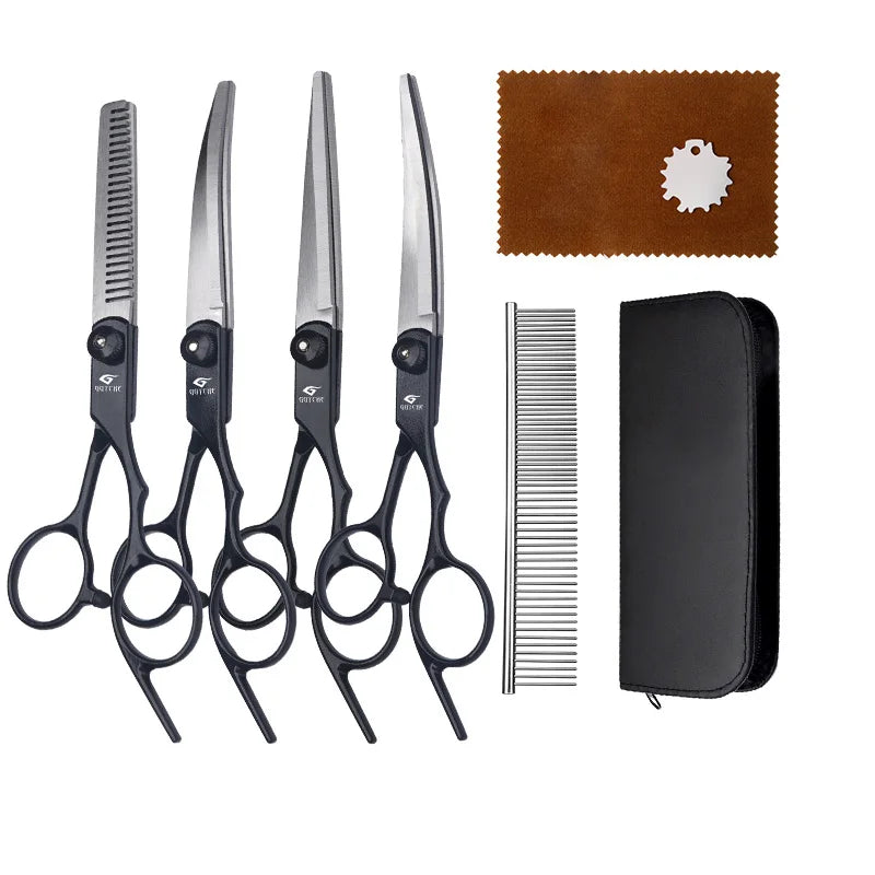 8-Piece Stainless Steel Pet Grooming Scissors Set