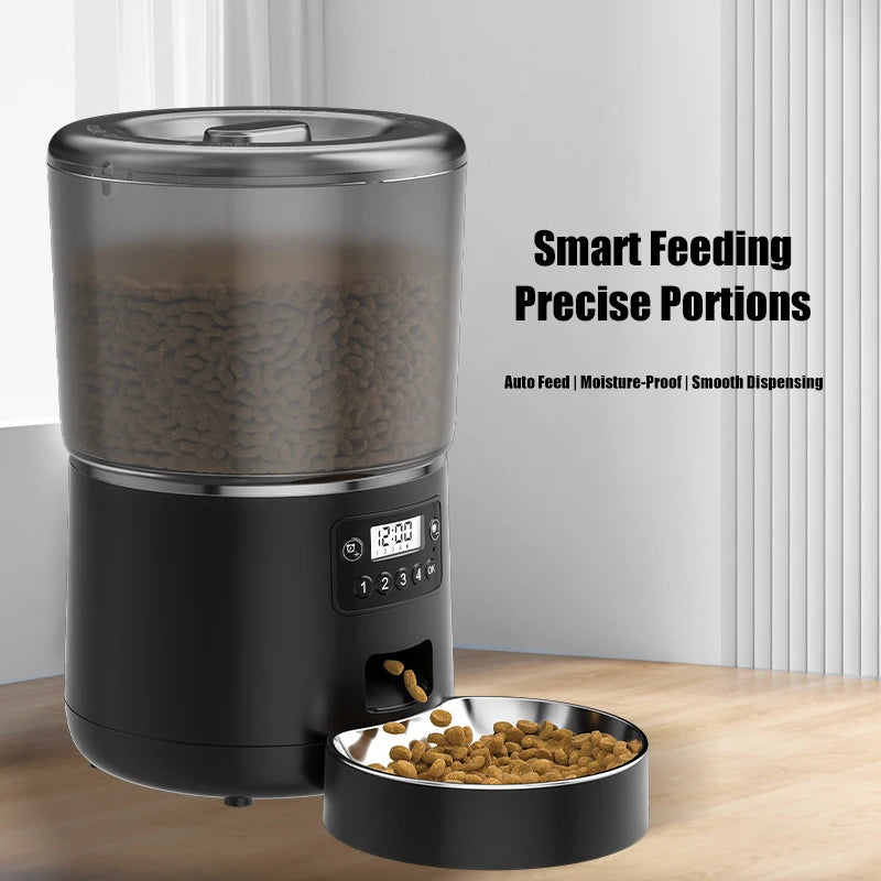 Smart Automatic Pet Feeder – Waterproof Stainless Steel Food Dispenser