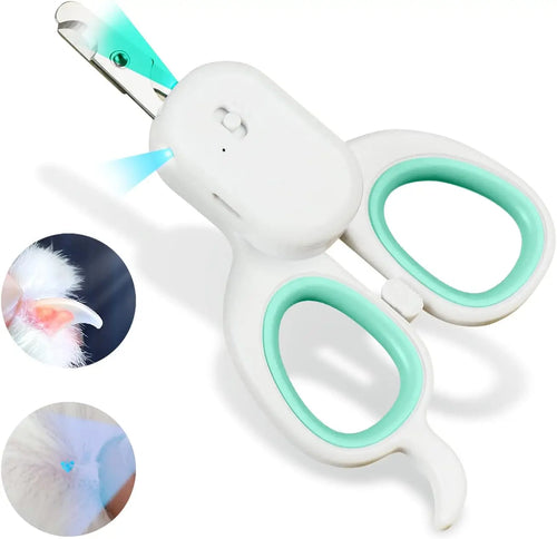 SafeTrim 2-in-1 Rechargeable Pet Nail Clipper with Bright LED Light