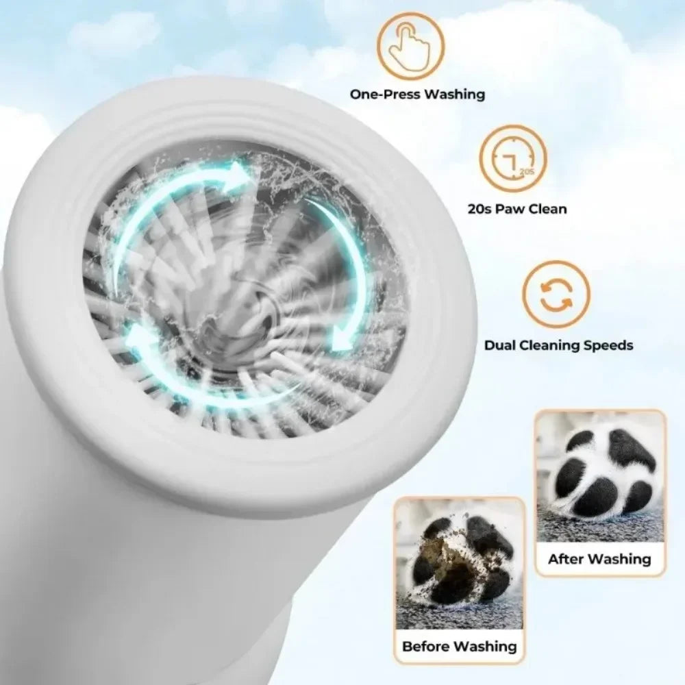 PetPulse™ Portable Pet Paw Cleaner Cup – Soft Silicone Bristles