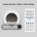 Tuya App-Controlled Automatic Cat Litter Box – 65L Odor-Sealed Waste Station