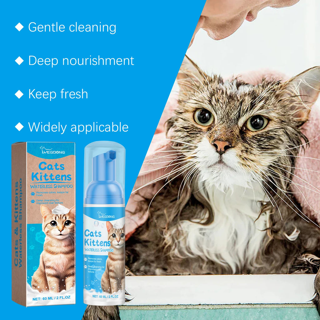 2-in-1 Pet Dry Foam Shampoo & Massage Cleanser for Dogs & Cats