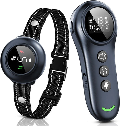 Smart 2-in-1 Dog Training Collar – Auto-Bark Sensor + 1,000m Remote Control