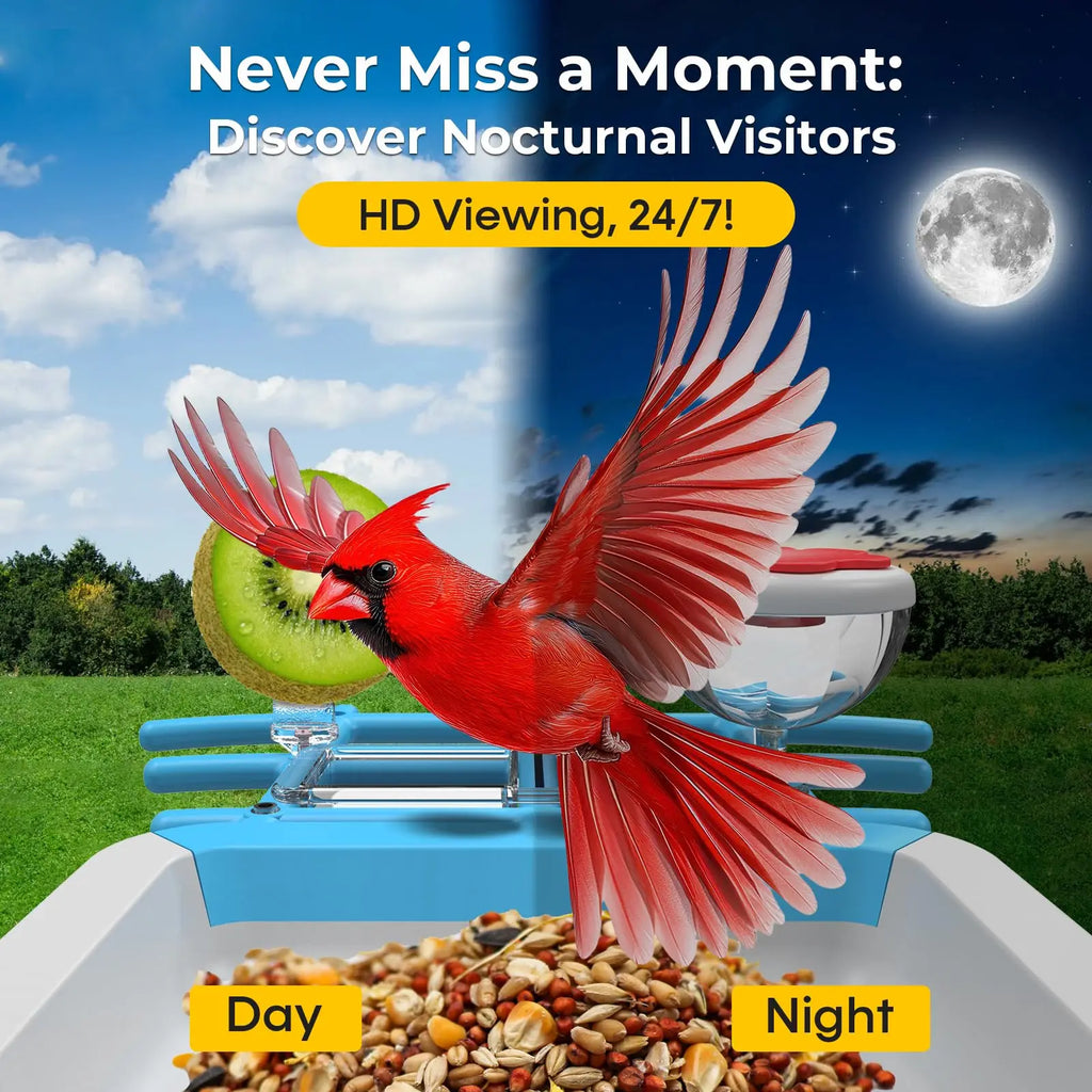 Smart Outdoor Bird Feeder with Camera & Solar Panel – App Controlled