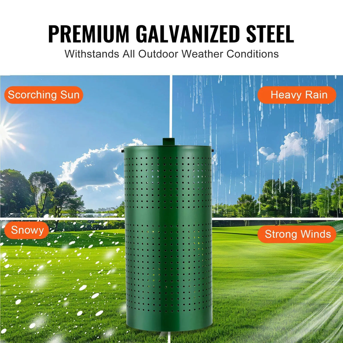 Weather-Resistant Outdoor Dog Poop Trash Can – Odor Control Pet Waste Bin