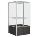 Large Galvanized Steel Bird Cage – Anthracite Finish (43.7" x 42.1" x 83.3")