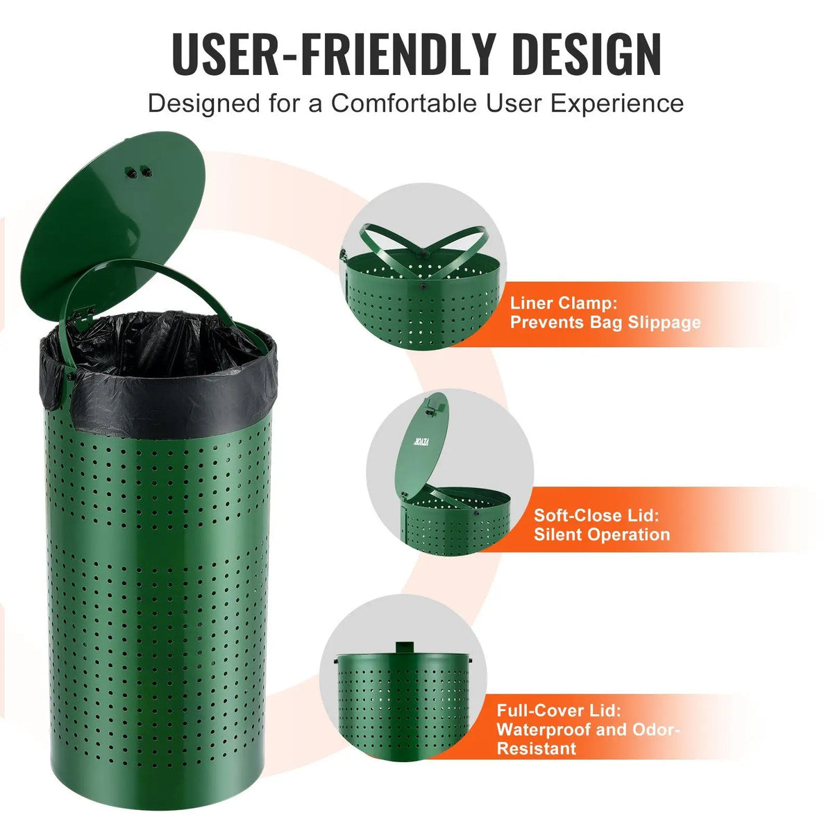 Weather-Resistant Outdoor Dog Poop Trash Can – Odor Control Pet Waste Bin