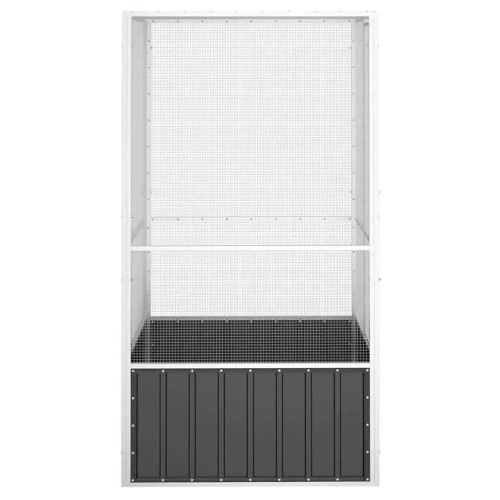 Large Galvanized Steel Bird Cage – Anthracite Finish (43.7" x 42.1" x 83.3")