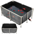 Ultra-Durable 126.8 Gal PVC Canvas Fish Tank & Koi Pond with Clear Viewing Panel