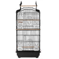 Tall Rectangular Flight Bird Cage in Black (18" x 14" x 39") - 🐾PetPulse 